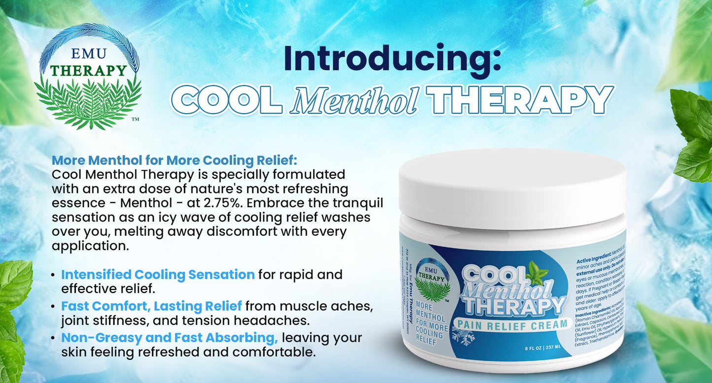 BST-3231: Buy 3 Cool Menthol Therapy 8-oz. jars, Get 1 Free Plus Free Shipping!