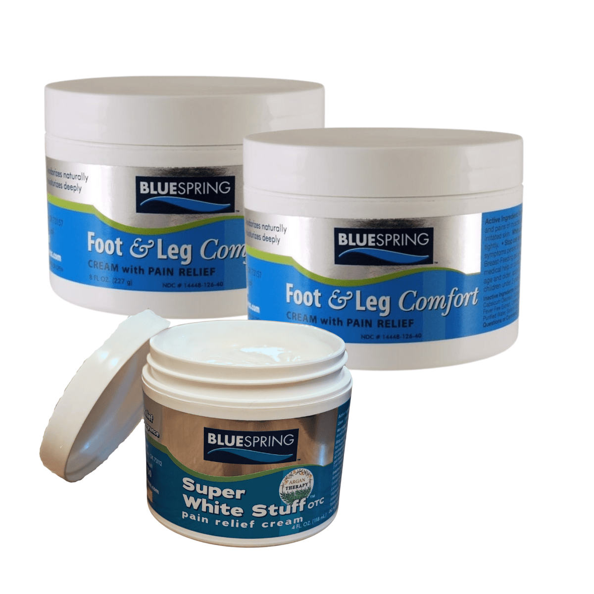 FAL-3121: Buy 2 Foot and Leg Comfort 8-oz. jars, Get 1 SWS 4-oz. jar Free and Free Shipping!