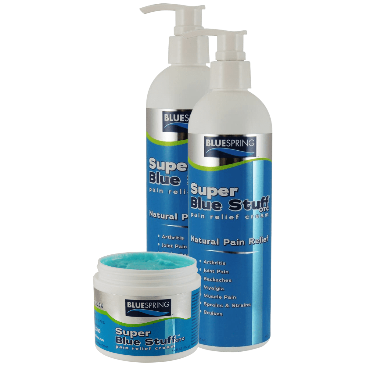 SBS-3038: Buy 2 Super Blue Stuff 12-oz. Bottles, Get 1 SBS 4-oz. Jar FREE Plus Free Shipping!