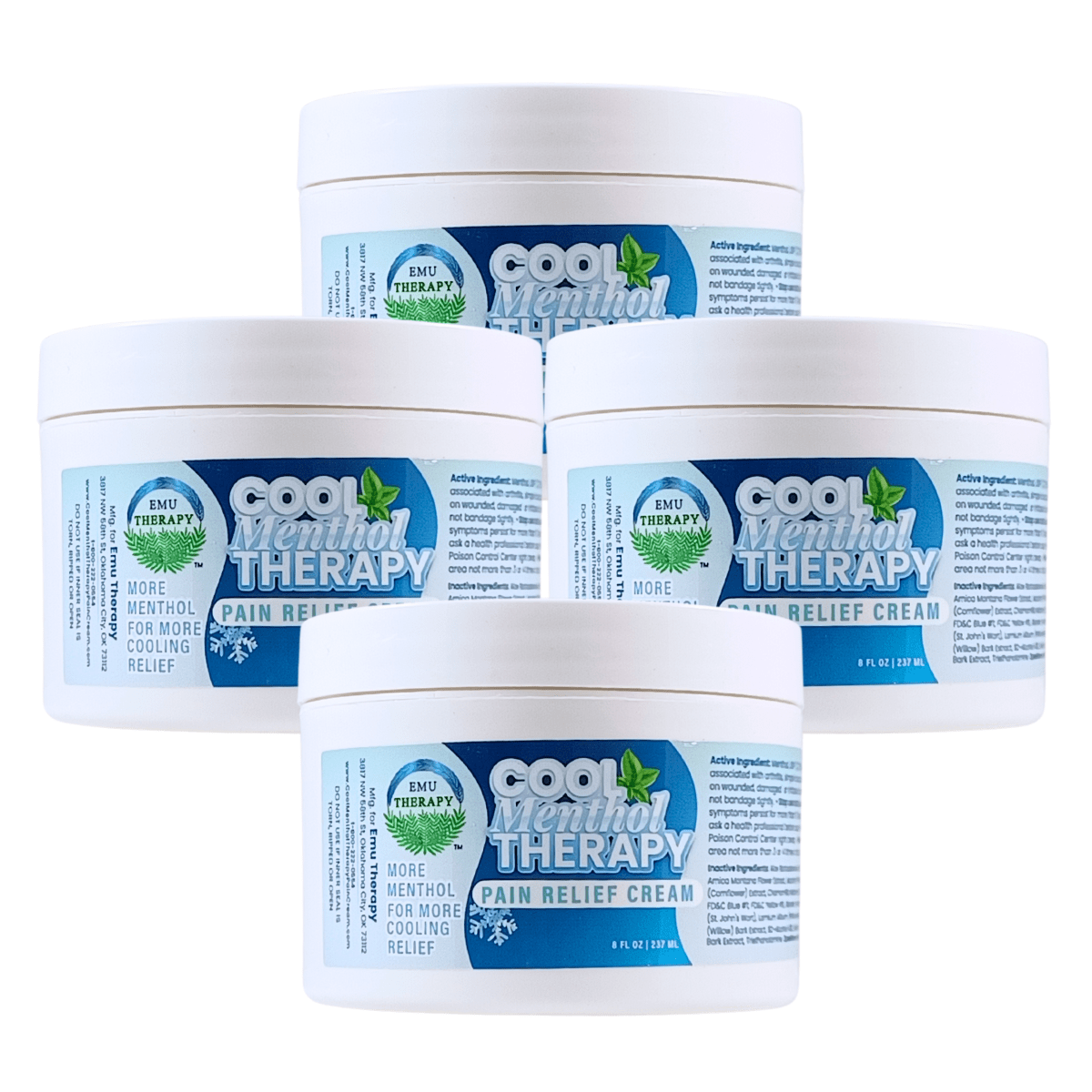 BST-3231: Buy 3 Cool Menthol Therapy 8-oz. jars, Get 1 Free Plus Free Shipping!