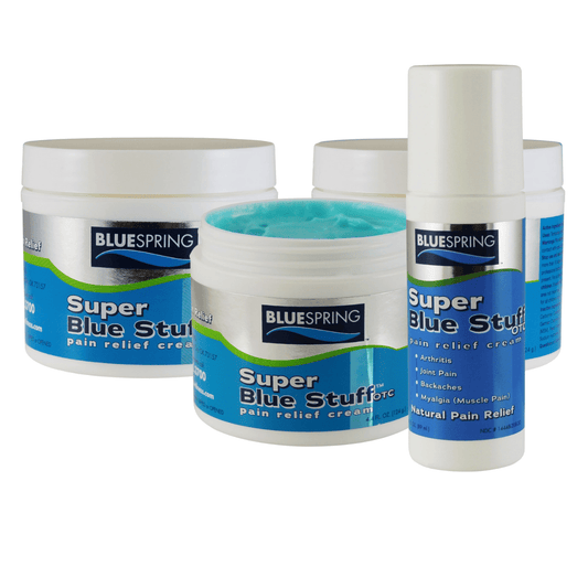 SBS-3037: Buy 3 Super Blue Stuff OTC 4-oz. Jars, Get 1 SBS 3-oz. Roll-on for $5 Plus Free Shipping!