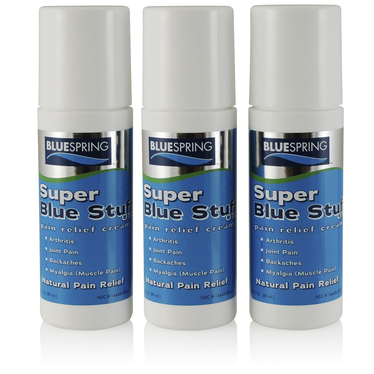 SBS-3256: Buy 2 Super Blue Stuff OTC 3-oz. roll-ons, Get 1 at Half Price!