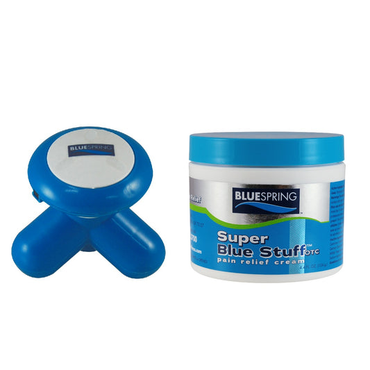 HLT-3109: Buy 1 Handheld Electric Massager Plus 1 Super Blue Stuff 4-oz. jar - 10% OFF!